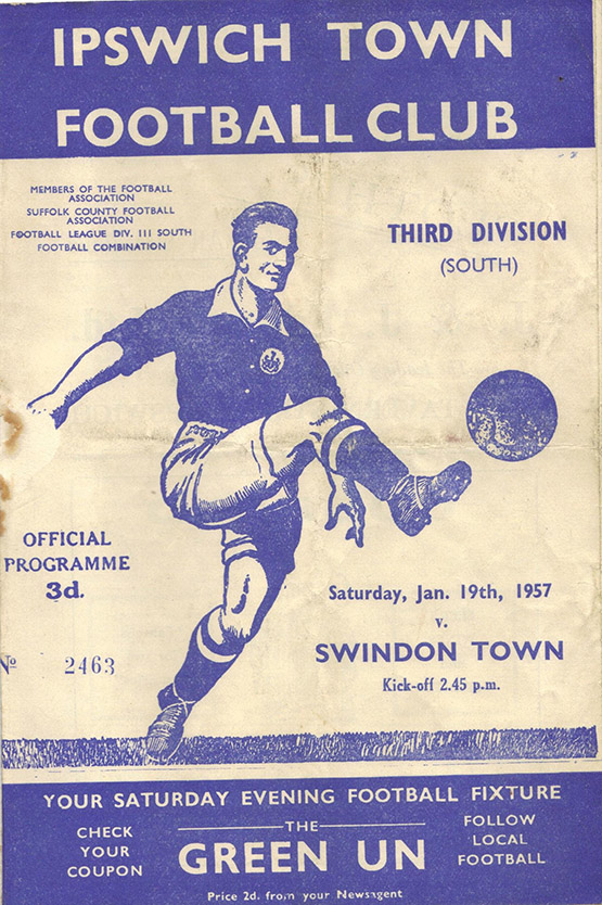 <b>Saturday, January 19, 1957</b><br />vs. Ipswich Town (Away)
